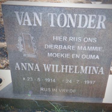 TONDER Anna Wilhelmina, van 1914-1997