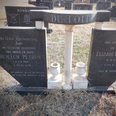 TOIT Roelof Petrus, du 1910-1976 &amp; Elizabeth Maria 1914-2005