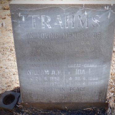 TRAHMS William A.F. 1892-1971 &amp; Ida L. 1899-1977