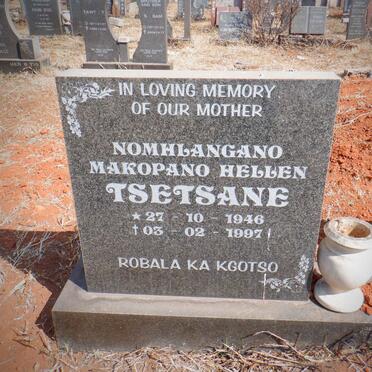 TSETSANE Nomhlangano Makopano Hellen 1946-1997
