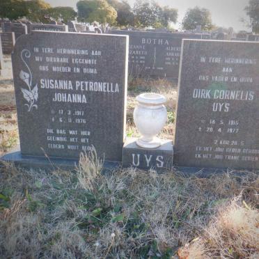 UYS Dirk Cornelis 1915-1977 &amp; Susanna Petronella Johanna 1917-1976