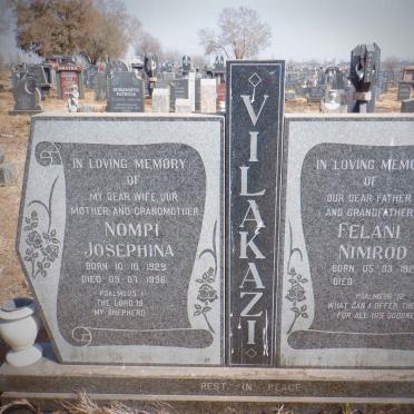 VILAKAZI Felani Nimrod 1928- &amp; Nompi Josephina 1929-1996