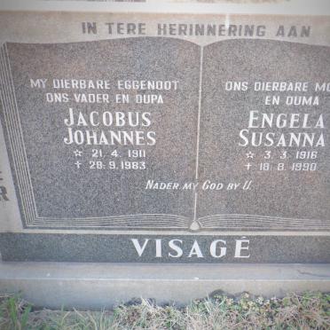 VISAGÉ Jacobus Johannes 1911-1983 &amp; Engela Susanna 1916-1990