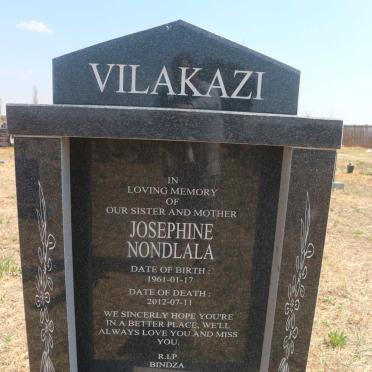 VILAKAZI Josephine Nondlala 1961-2012