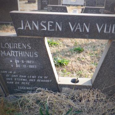 VUUREN Lourens Marthinus, Jansen van 1927-1983