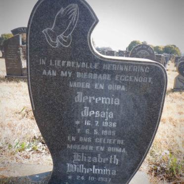 VUUREN Jeremia Jesaja, van 1936-1985 &amp; Elizabeth Wilhelmina 1937-