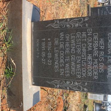 WAAL Maria Getruida Clasina, de 1934-1991