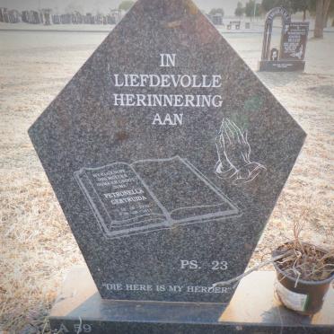 WALT Petronella Gertruida, van der 1939-2011