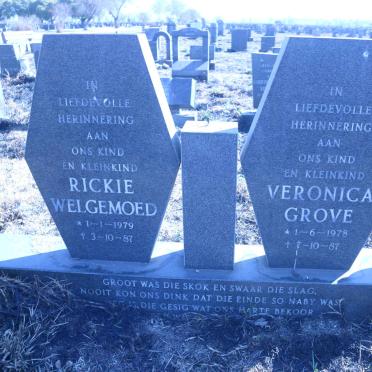WELGEMOED Rickie 1979-1987 :: GROVE Veronica 1978-1987