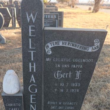 WELTHAGEN Gert F. 1933-1978