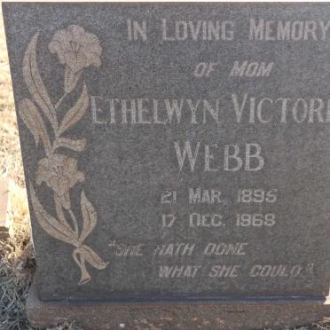 WEBB Ethelwyn Victoria 1895-1968