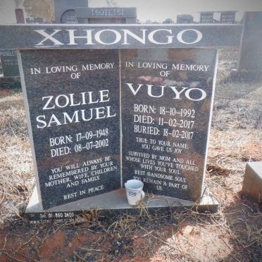 XHONGO Zolile Samuel 1948-2002 :: XHONGO Vuyo 1992-2017