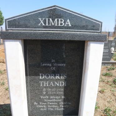 XIMBA Doris Thandi 1956-2009