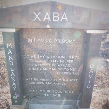 XABA Mandlakayise David