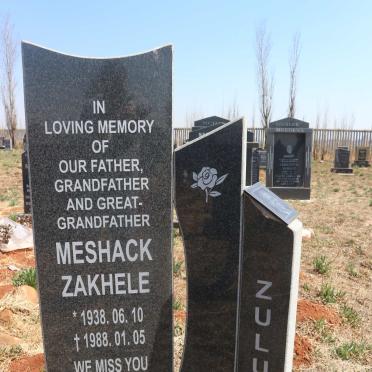 ZULU Meshack Zakhele 1938-1988