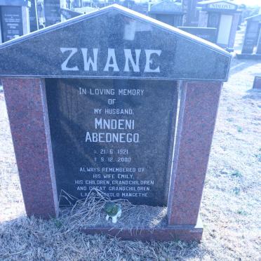 ZWANE Mndeni Abednego 1921-2000