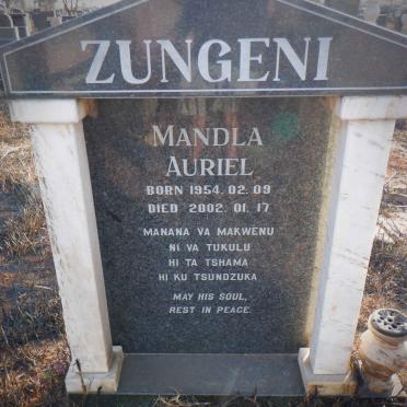 ZUNGENI Mandla Auriel 1954-2002
