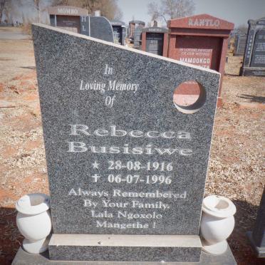 ZWANE Rebecca Busisiwe 1916-1996