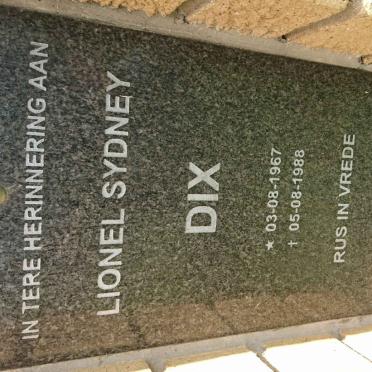 DIX Lionel Sydney 1967-1988