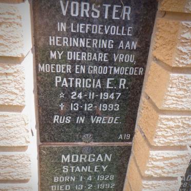 VORSTER Patricia E.R. 1947-1993 :: MORGAN Stanley 1928-1992