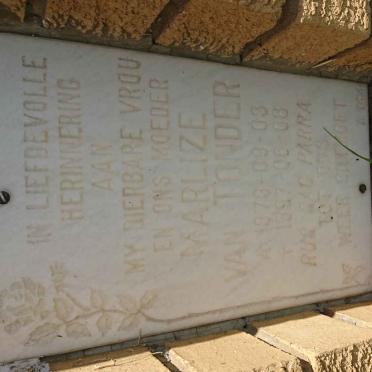 TONDER Marlize, van 1976-1997