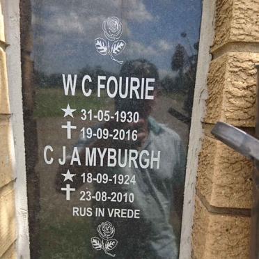 FOURIE W.C. 1930-2016 :: MYBURGH C.J.A. 1924-2010 