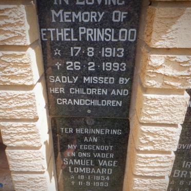 PRINSLOO Ethel 1913-1993 