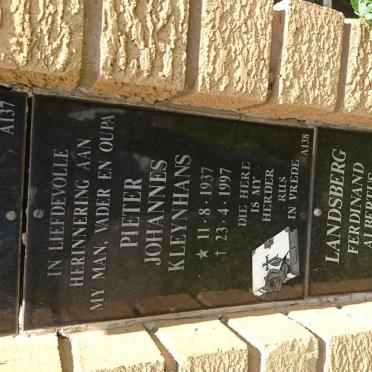 KLEYNHANS Pieter Johannes 1937-1997