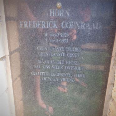 HORN Frederick Coenraad 1929-1993 