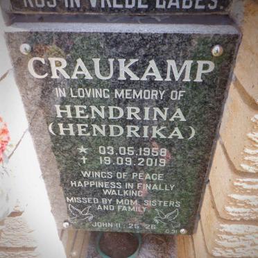 CRAUKAMP Hendrina 1958-2019 