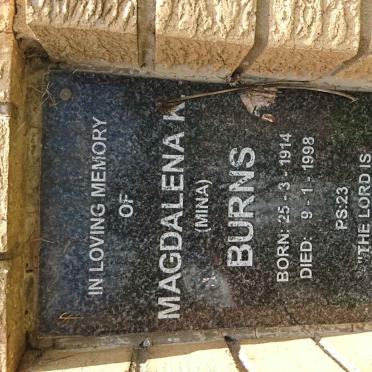 BURNS Magdalena K. 1914-1998