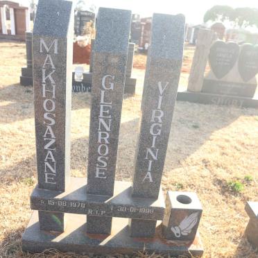 ? Makhosazane Glenrose Virginia 1970-1998
