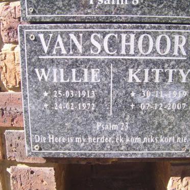 SCHOOR Willie, van 1913-1972 &amp; Kitty 1919-2007