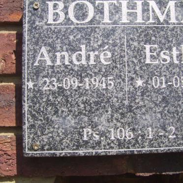 BOTHMA André 1945- &amp; Esther 1949-