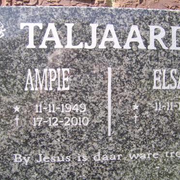 TALJAARD Ampie 1949-2010 &amp; Elsa 1959-