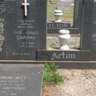 ACTON Cecil Ronald Gladstone 1888-1963 &amp; Gladys Margaret WINTER 1892-1967 :: DEKIEWIT Kevin Anthony 1969-1989