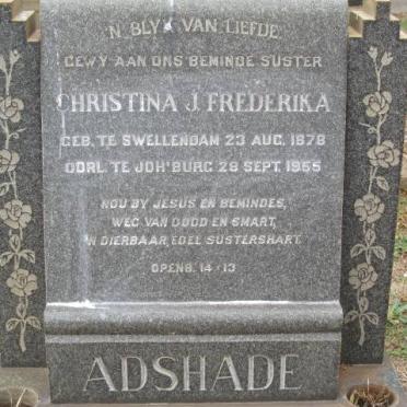 ADSHADE Christina J. Frederika 1878-1955