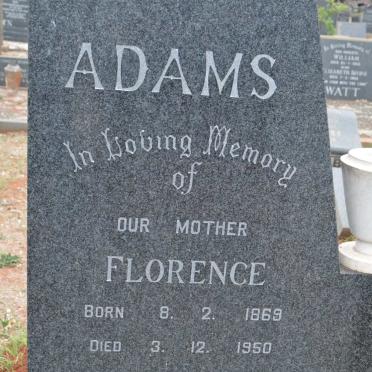 ADAMS Florence 1869-1950
