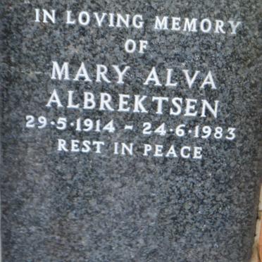 ALBREKTSEN Mary Alva 1914-1983