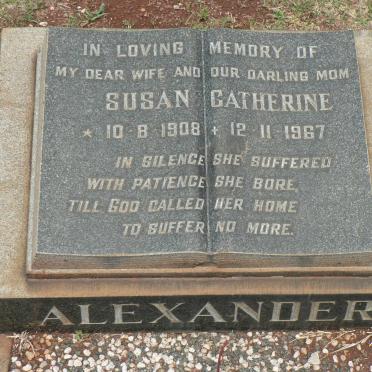ALEXANDER Susan Catherine 1908-1967
