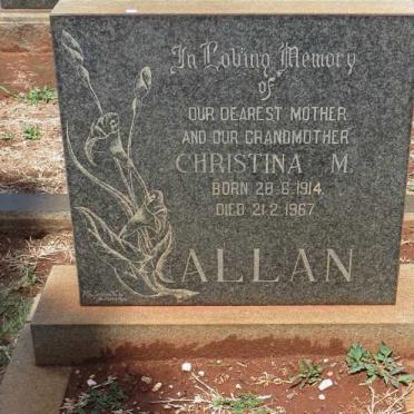 ALLAN Christina M. 1914-1967