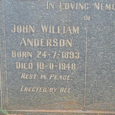 ANDERSON John William 1893-1948