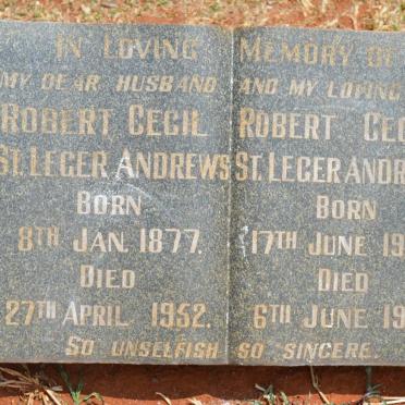 ANDREWS Robert Cecil St. Leger 1877-1952 :: ANDREWS Robert Cecil St. Leger 1926-1945