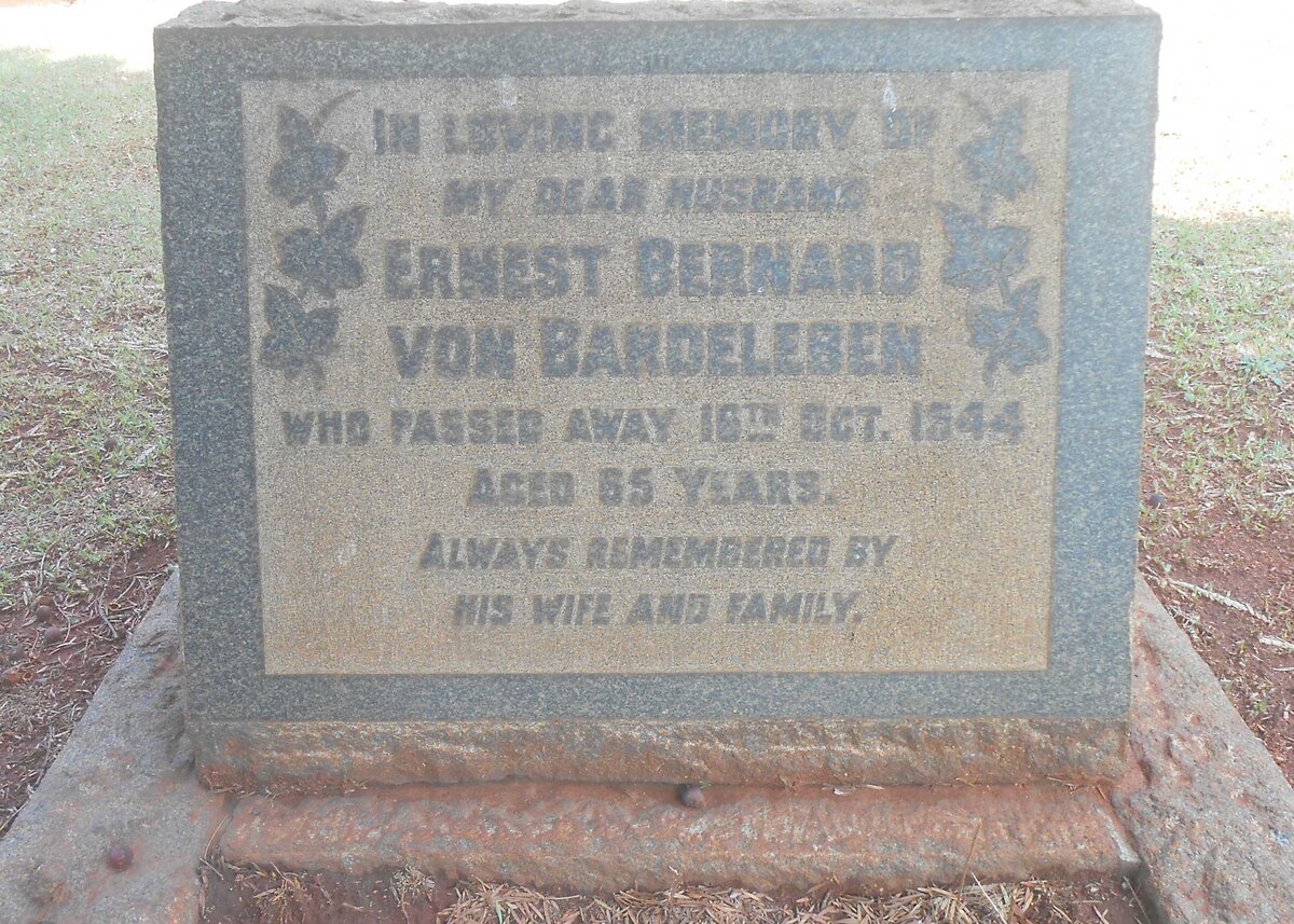 BARDELESEN Ernest Bernard, von -1944