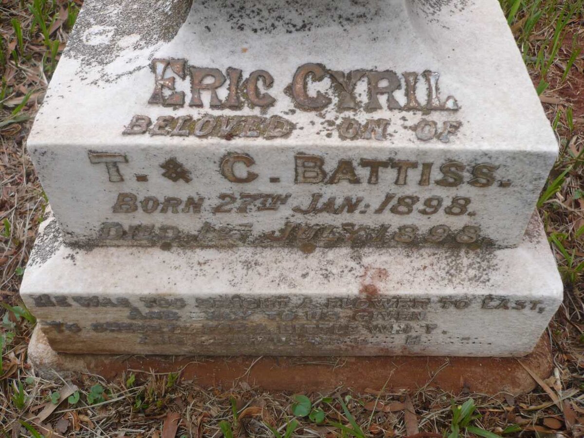 BATTISS Eric Cyril 1898-1898