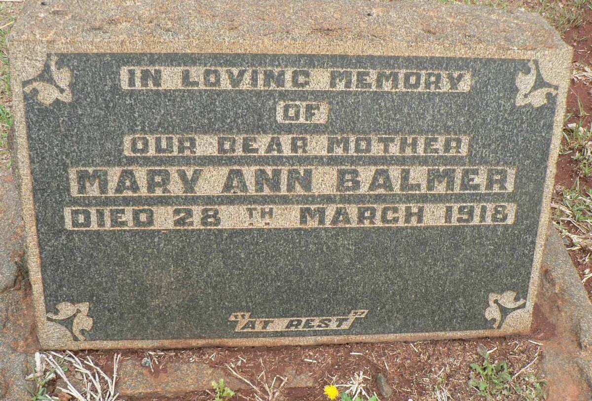 BALMER Mary Ann -1918