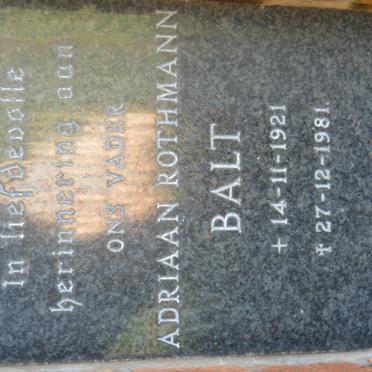 BALT Adriaan Rothmann 1921-1981