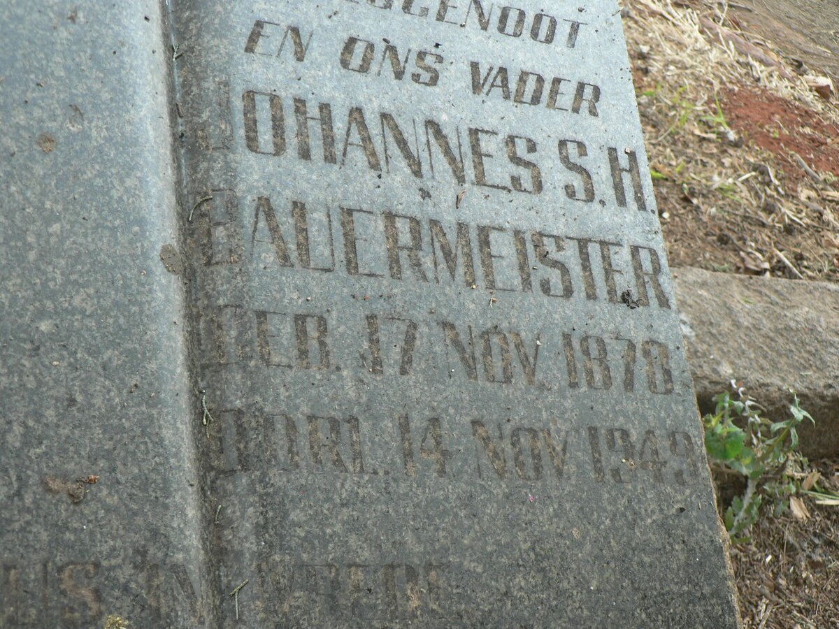 BAUERMEISTER Johannes S.H. 1870-1949