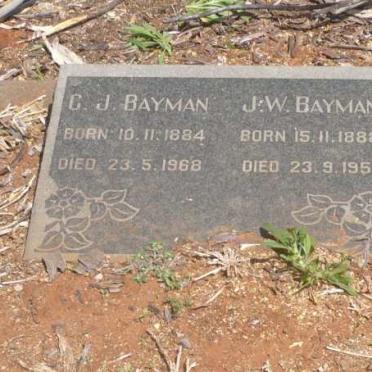 BAYMAN C.J. 1884-1968 :: BAYMAN J.W. 1888-1951