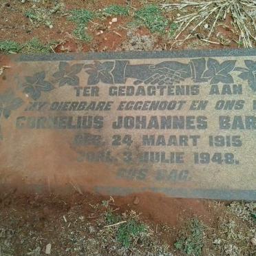BARNARD Cornelius Johannes 1915-1948
